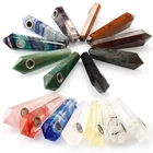 Natural Crystal Smoking Pipe Strainer Hexagonal Prism Quartz Stone Healing Wand Meditation Crystal