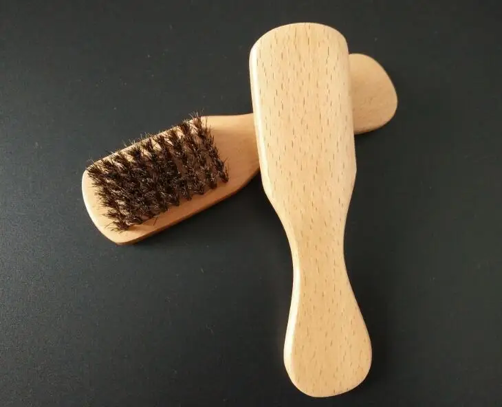 Wild Boar Bristle brush, beech brush with handle, male special beard brush, can engrave logo