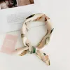 Custom printed shawls square fashion small polyester hair tie band for silk square scarf