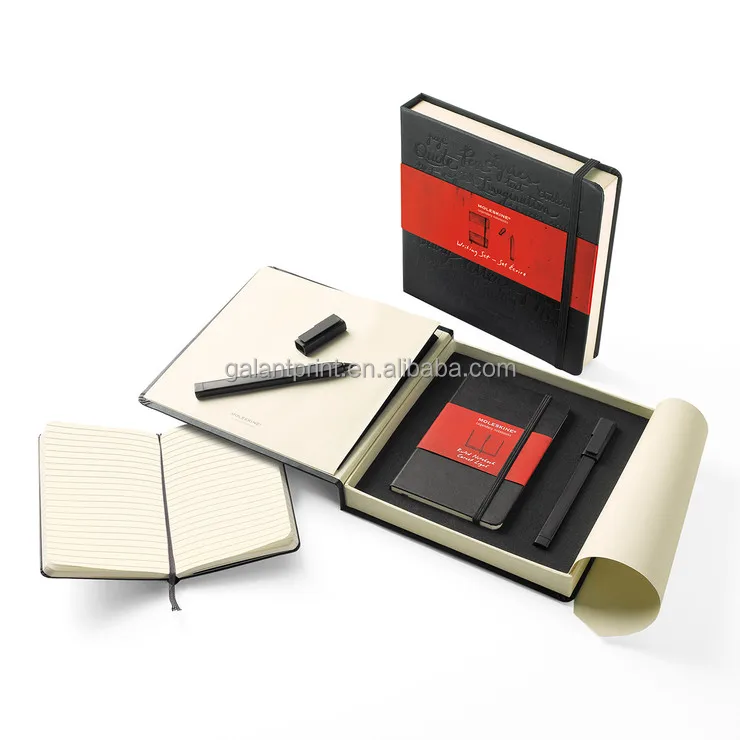 factory price nice a5 diary notebook with pen and gift box