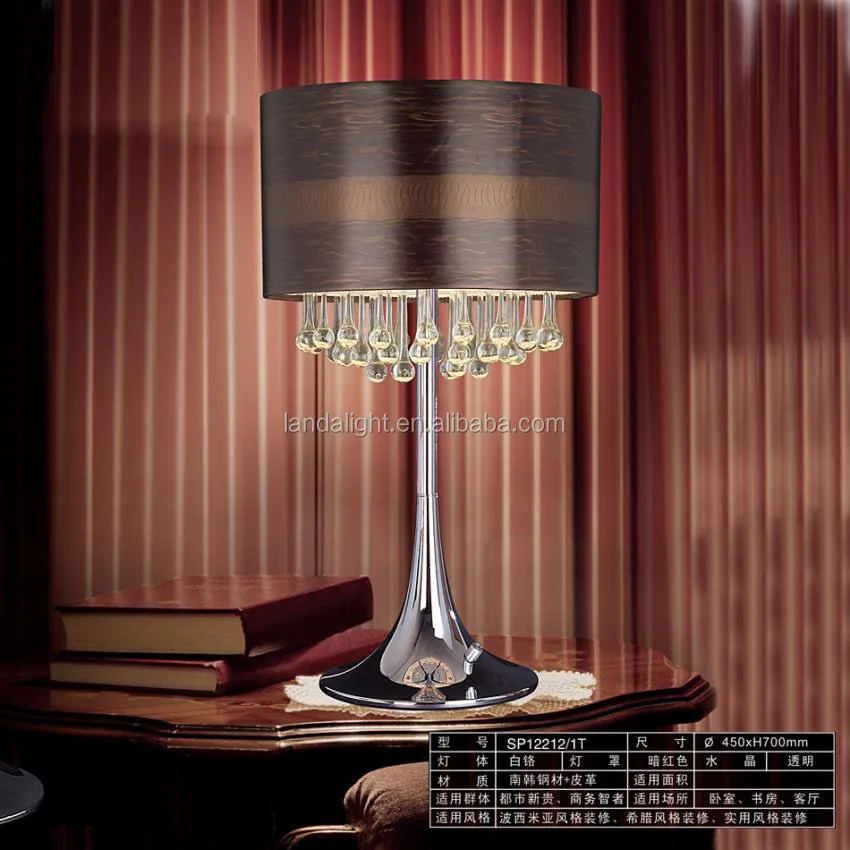 fashion hotel floor lamp with glass drop decoration