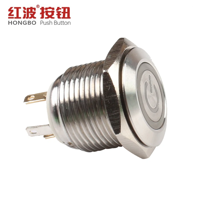 Green Car Momentary Push Button Swicth 1A 24V 8mm Mini Waterproof Push Button Power Switch Zinc-Aluminium Alloy Shell for 8mm Mounting Hole