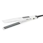 New design white LCD display power cable flat ceramic element coating gorgeous rechargeable electric hair straightener