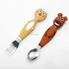 Lucky dog and cat handle cutlery set for children