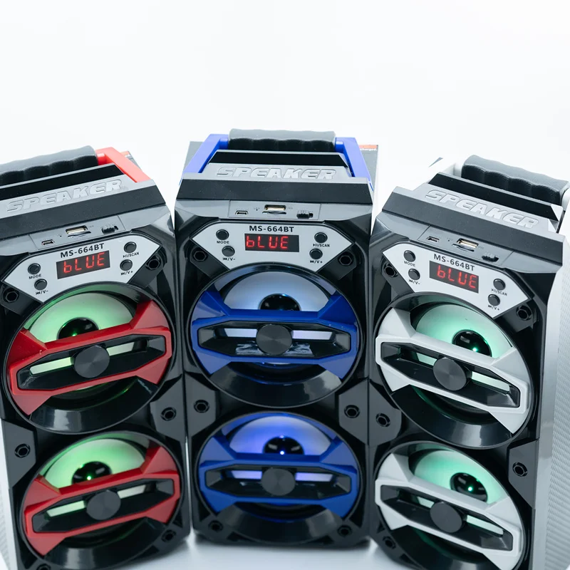 MS SPEAKER,4INCH PORTABLE WOODEN SPEAKER MP3 MINI PORTABLE BLUETOOTH SPEAKER STEREO WITH USB/SD/BT/FM, - ANKUX.COM