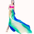 Fashion ladies gradient color summer long women beach chiffon silk scarf