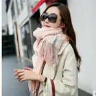 Shawl Pashmina Pashmina Shawl Winter Women Scarf Shawl Warm Pashmina Female Longer Thicken Cape Poncho