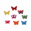 Custom multi colored wood butterfly beads engraved animal shaped wooden beads for jewelry making