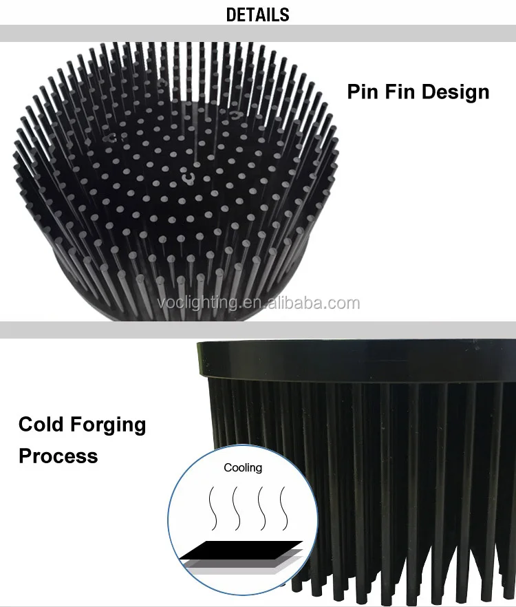 LED Light Housing COB CXB3590 Aluminum Heat Sink 150mm.jpg