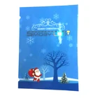 2018 trending products led light handmade paper blue musical christmas greeting cards with sound model