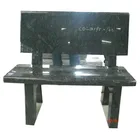 Modern Design Black Granite Memorial Bench For Cemetery Use