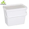 3.7 Litre food grade square plastic bucket for dog food pet food container