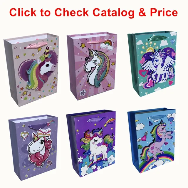 direct sale 3d unicorn party paper bag for birthday gift kids