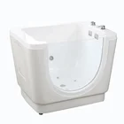 Customized baby spa equipment acrylic swim spa baby bathtub with LED
