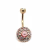 Fine body jewellery of rose gold navel rings belly piercing
