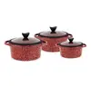 LFBG certificated eco-friendly 6 pcs die cast aluminum soup pot casserole cookware set