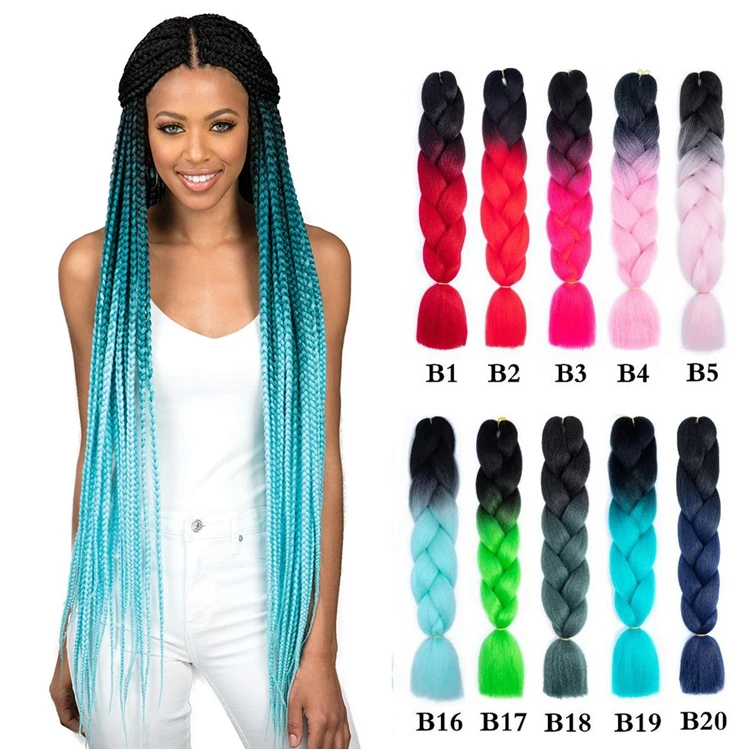 Yiwu Hair 1pc 32 165g Synthetic Gradient Ombre Color Crochet Jumbo Braiding X Pression Hair Extensions Buy Jumbo Hair Braid Super Jumbo Braid Ombre