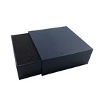 Luxury Custom Small blue Hard Cardboard Sliding Gift Paper Drawer Box for Jewelry