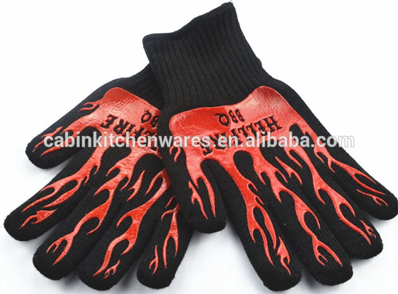 100% aramid Grill Gloves for home BBQ and outdoor