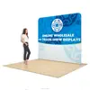 Customized pop-up display platform with a banner display background