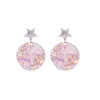 women's fashion acrylic round star earrings