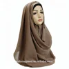 Hot Selling Ladies Rhinestone bubble chiffon shawl embedded gold crystals Edges scarf women hijab
