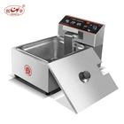 Chuangyu Commercial Restaurant Kitchen 430 Stainless Steel Deep Fryer Machine