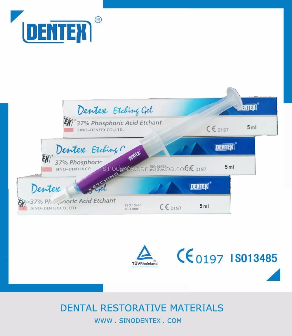 Siringa Dentale 5ml Gel Per Incisione Acida Dentale Dentex Al 37 Confezione Da 531113