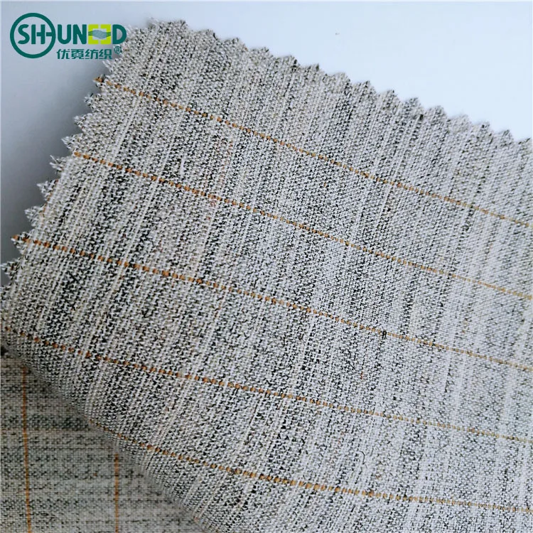 China Hotsale Woven Wool Hair Interlining Canvas Fabric for Uniform Suit