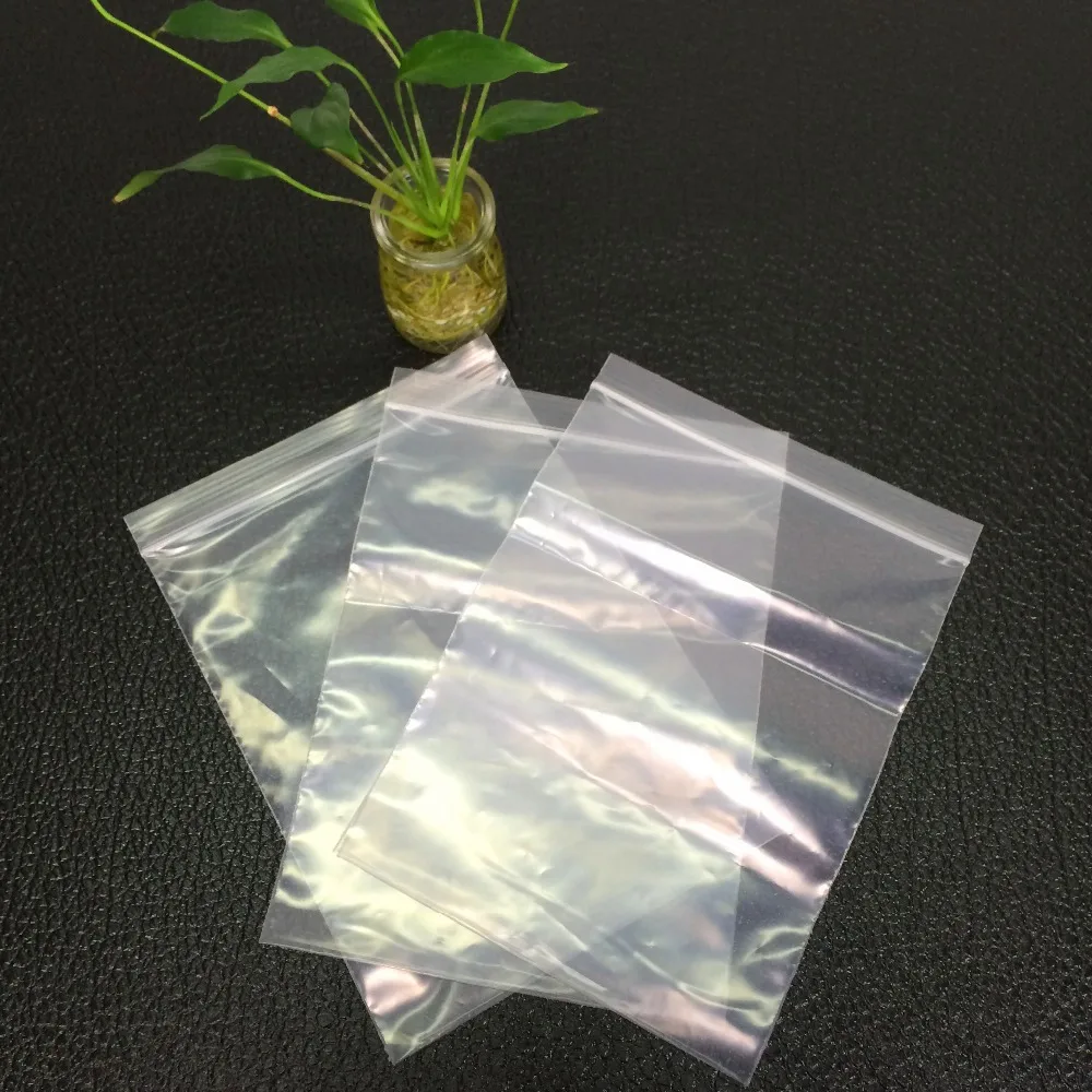 3" x 4" clear reclosable poly bag plastic zip lock bags with