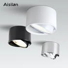 Aisilan 3-12 ワット 85 v-260 v COB 調整可能なシーリングライトバーカフェ博物館ギャラリー廊下フラッシュマウント led スポットライトダウンライト