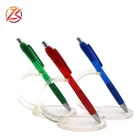 SQ 2018 free samples simple ballpoint pen custom logo advertising pen with trip rubber grip