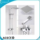 Shower Mixer Bathroom Luxury Modern Wall Mounted Brass Rain Shower Mixer Set
