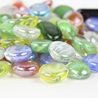 wholesale bulk flat backing Glass pebble Stone marbles for home decoration