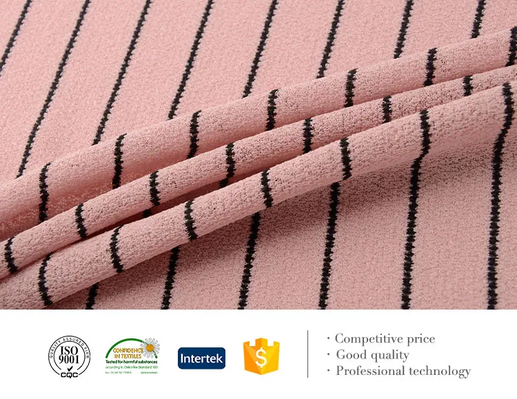 modern design fancy knit yarn dyed striped single jersey fabric