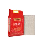 5kg plastic rice with handle paper kraft custom logo shopping bag
