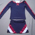 cheerleading uniform design metallic shiny fabric cheerleading dance uniform custom cheerleading uniforms