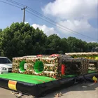 Qiqu Fun adult inflatable obstacle course, floating outdoor obstacle course equipment with digital printing