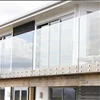 Wall mounted balcony stainless steel clips frameless tempered glass balustrade