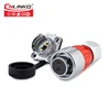 Welding cable socket male panel mount 2 pin cable connector, m20 waterproof male female cable plug socket