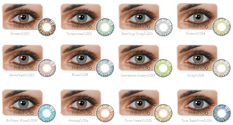 Freshgo 3 Tone Colored Contact Lenses 145mm Circle Soft Color Contact Lens For Big Eye