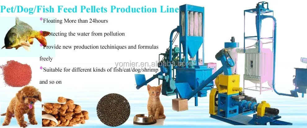 floating fish feed mill soybean meal extruder machine pellet