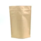 stand up custom printed biodegradable kraft zipper pouch bags for food