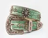 Rhinestone Belts with cowhide and horse hair material