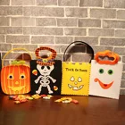 wholesale gift bags/felt halloween pumpkin bags for kids trick or treat bag