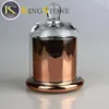 Candles Featuring Stunning Glass Dome Lids Available in Black, Silver or Copper Glass