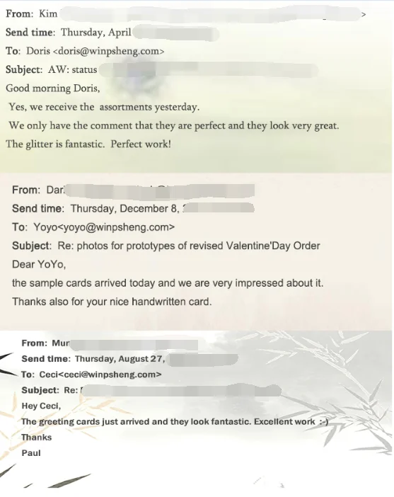 wholesale handmade classic paper invitation thank you gift