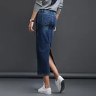APHACATOP OEM Women Vintage Maxi Lady Long Denim Blue Jean Skirts