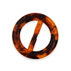 round mix-color black embossing resin belt pin buckle for garments and bags clothing handbag coat belt