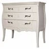 Rustic white oak furniture side drawer cabinet for bedroom